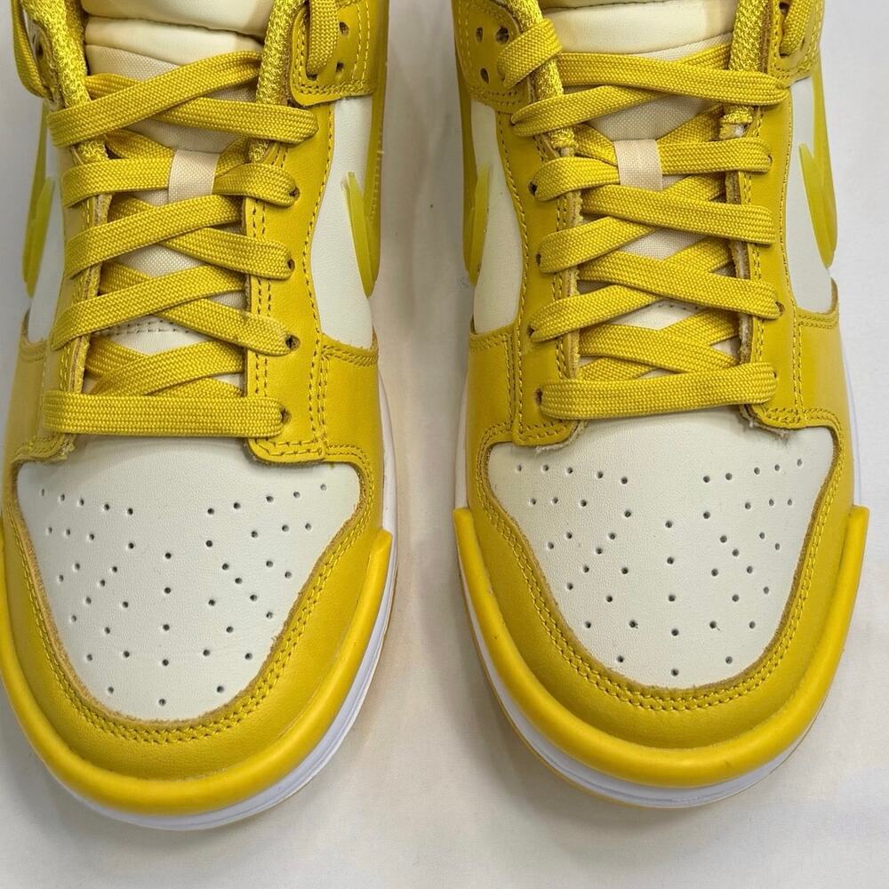 Nike Dunk Low Twist Sneakers Women’s 8.5 Yellow White Leather Shoes NWOB - Picture 6 of 10